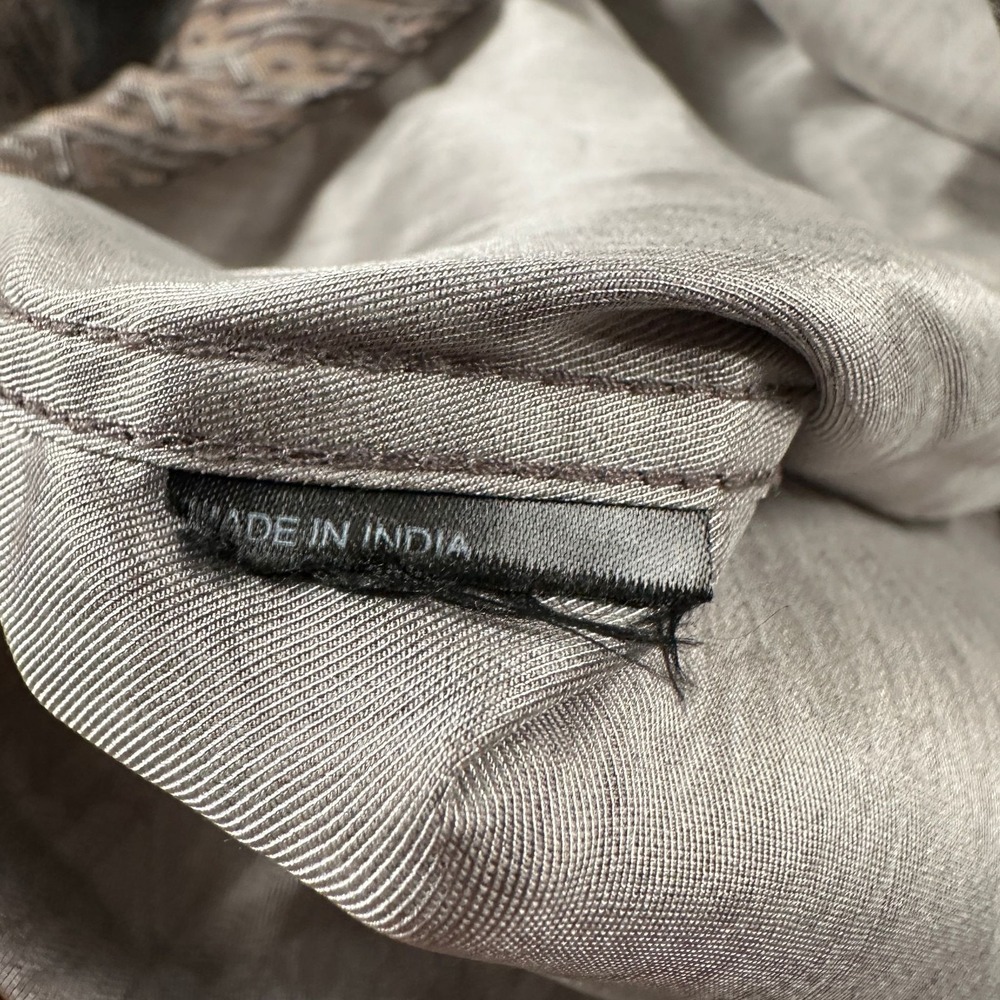Reiss Monogram Shirt Mens S Brown Long Sleeve Button Up Regular Fit Twill - Picture 7 of 8